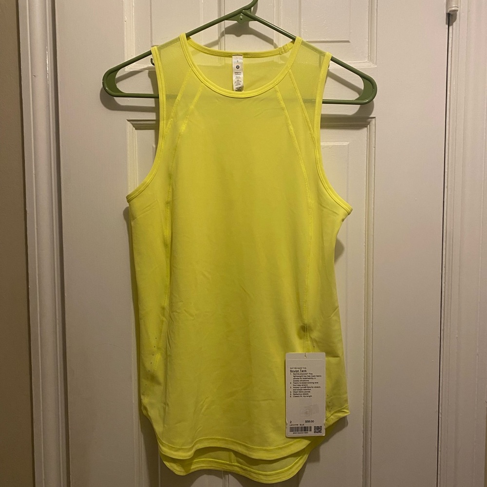 Lululemon sculpt tank, size 2 - new with tags on